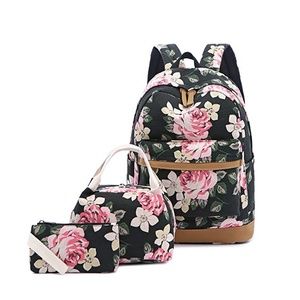 NEW! Floral Backpack, Lunch-bag, & Clutch Bundle